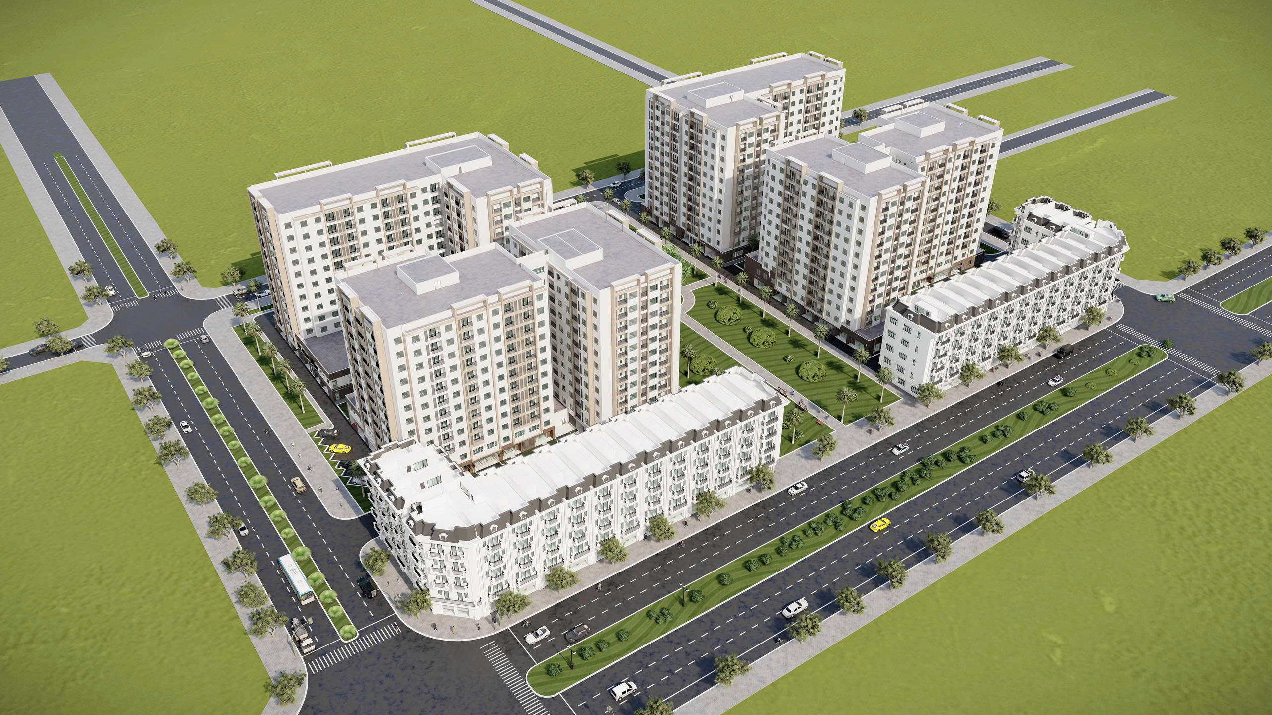 Cận cảnh tháp căn hộ